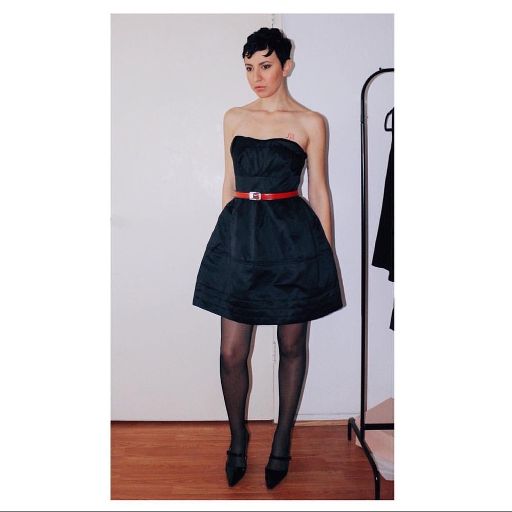 Zac Posen strapless dress with petticoat